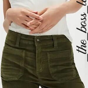 NWT Olive Green Women's Free People High Times Flare Pants.